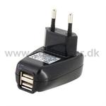 Dobbel USB-lader til Stikkontakt