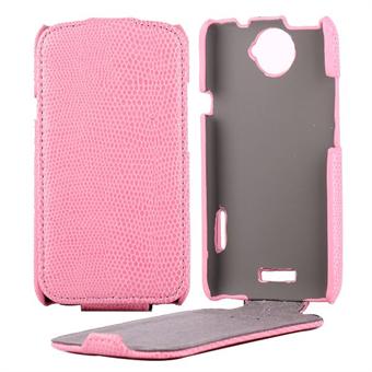 Flip-Etui til One X - Rugged (Pink)