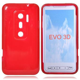 Sili-Cover til Evo 3D - Soft (Rød)