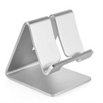 Metal stander til smartphone/tablet (sølv)