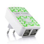 4 USB HUB Oplader til iPhone/iPad