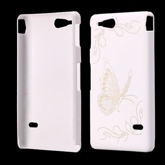 Xperia Go sommerfulg cover - hvid