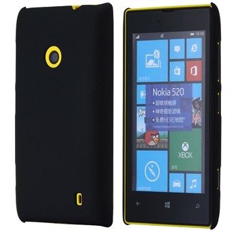 Plastik Cover til Lumia 520 - Simplicity (Sort)