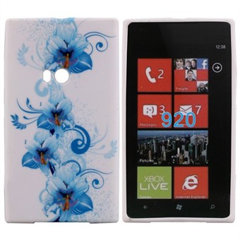 Design Sili-Cover til Lumia 920 - Blue Flower