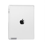 Carbon klistermærker iPad 2/3/4 - Hvid