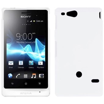 Plastik Cover til Xperia Go - Simplicity (Hvid)