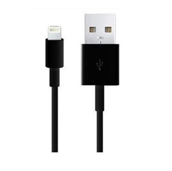 Billigt 3 Meter iPhone Lightning USB kabel - Sort