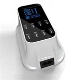 YC-CDA19 5V 8A 8-USB Smart Charger with LCD Battery Status Display