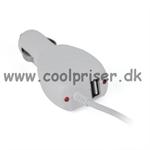 Dual Oplader med USB-stik til iPad.