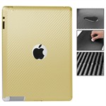 Carbon klistermærker iPad 2/3/4 - Guld