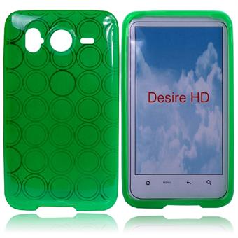 Sili-Cover til Desire HD - Rings (Grøn)