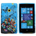 Design Sili-Cover til Lumia 520 - Ocean Butterfly