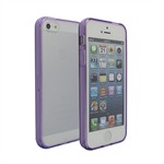 Duo Colour Plast/Silikone -  iPhone 5 Cover (Purple)