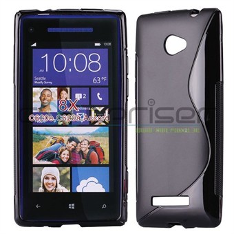 Sili-Cover til HTC 8X - S-Line (Sort)