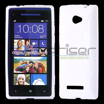 Sili-Cover til HTC 8X - S-Line (Hvid)