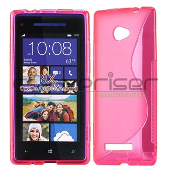 Sili-Cover til HTC 8X - S-Line (Pink)