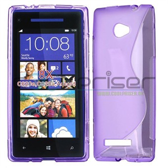 Sili-Cover til HTC 8X - S-Line (Lilla)