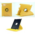 Krokodille Roterende 360 grader etui til iPad 2/3/4 (Gul)