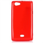 Sili-Cover til Xperia Miro - Simplicity (Rød)