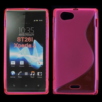 Cover fra S-Line til Xperia J (Pink)