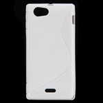 Cover fra S-Line til Xperia J (Hvid)