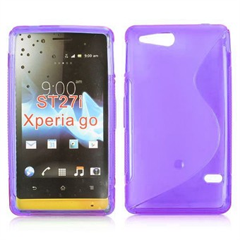 Cover fra S-Line til Xperia Go (Lilla)