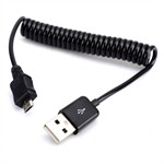 Spiral forlængerkabel USB 2.0 til Micro USB(5-pin)