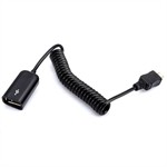 OTG Spiralkabel - HUN USB 2.0/HAN Micro USB(5pin)