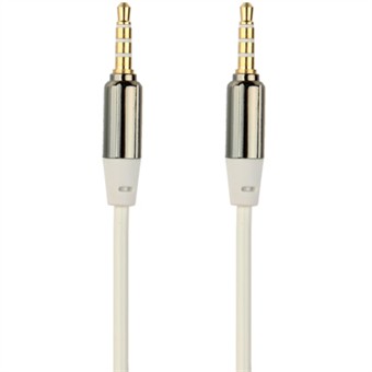 3.5mm Jack AUX Kabel 15cm - 150cm - Hvid 