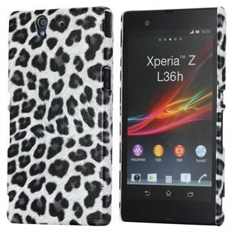 Design Cover til Xperia Z - Leopard (Hvid)