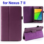 Deluxe Case til Nexus 7 2 - Læder (Lilla)