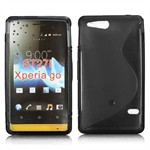 Cover fra S-Line til Xperia Go (Sort)