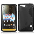 Cover fra S-Line til Xperia Go (Sort)