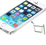 iPhone 5/5S nano sim holder (sølv)