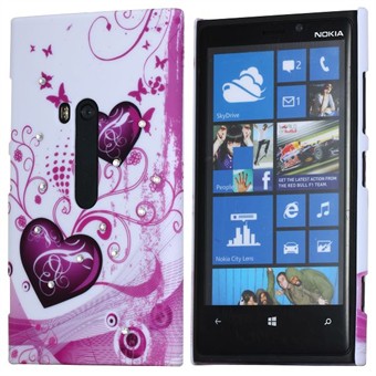 Design Cover til Lumia 920 - Hearts (Bling)